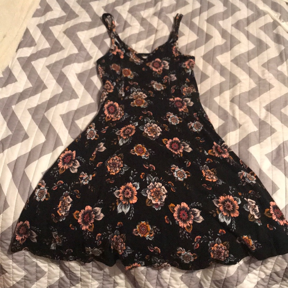 Black floral dress